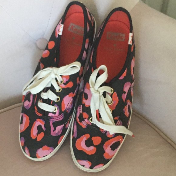kate spade keds black pink kiss lips sneakers 6 - Picture 6 of 14